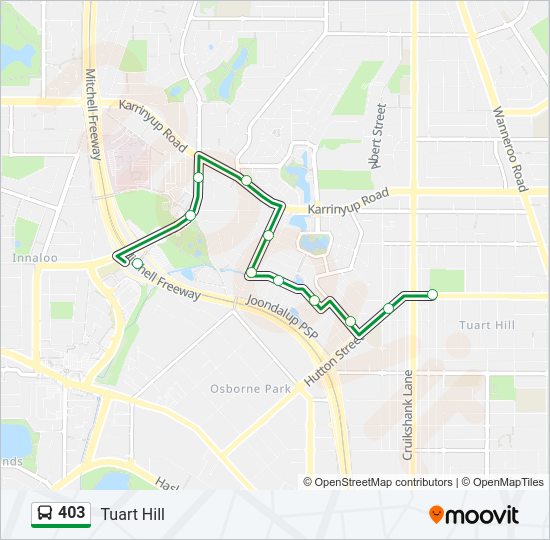 403 bus Line Map