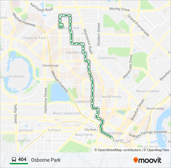 404 bus Line Map