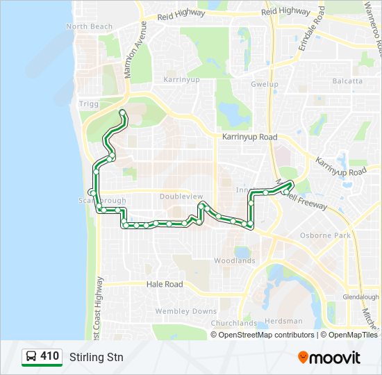 410 bus Line Map