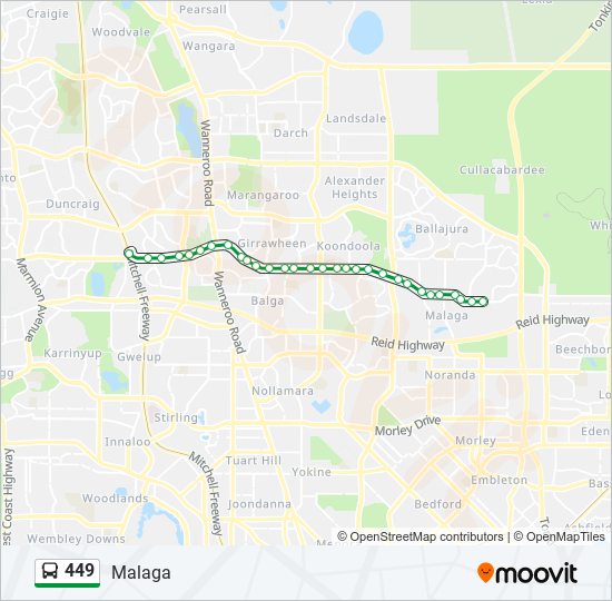 Mapa de 449 de autobús