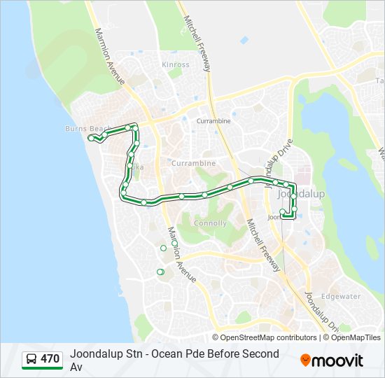 470 Route Schedules, Stops & Maps Joondalup Stn (Updated)