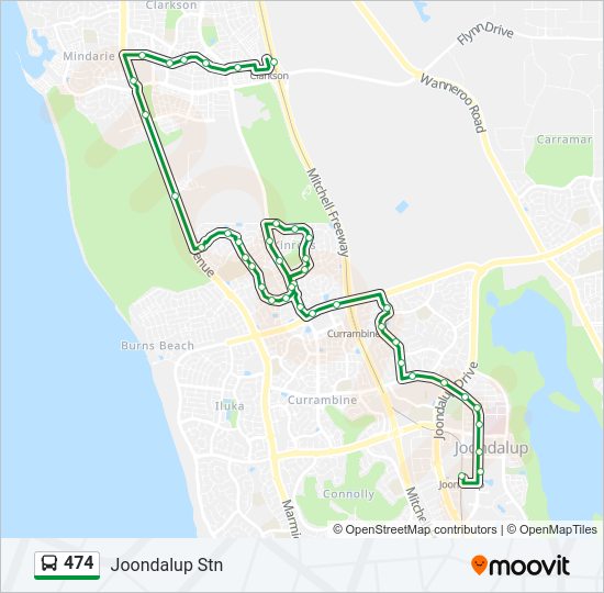 474 Route Schedules, Stops & Maps Joondalup Stn (Updated)