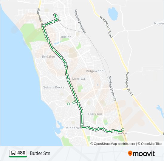 Mapa de 480 de autobús