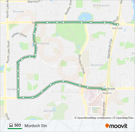 Mapa de 503 de autobús