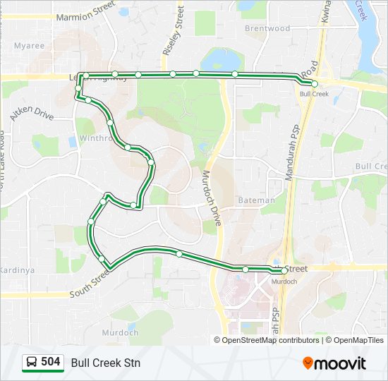 504 bus Line Map