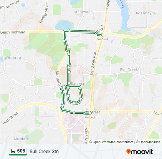 505 bus Line Map