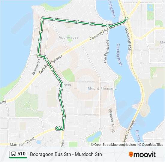 510 bus Line Map