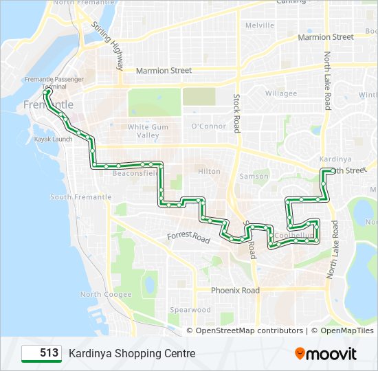 513 Route Schedules Stops Maps Kardinya Shopping Centre Updated 
