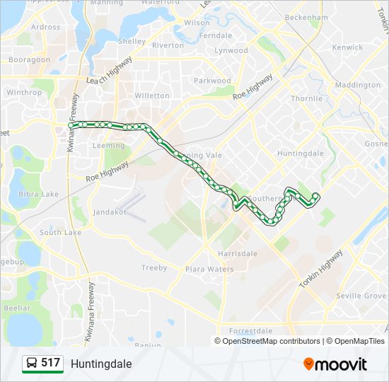 517 bus Line Map