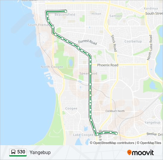 530 bus Line Map