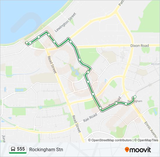 555 bus Line Map