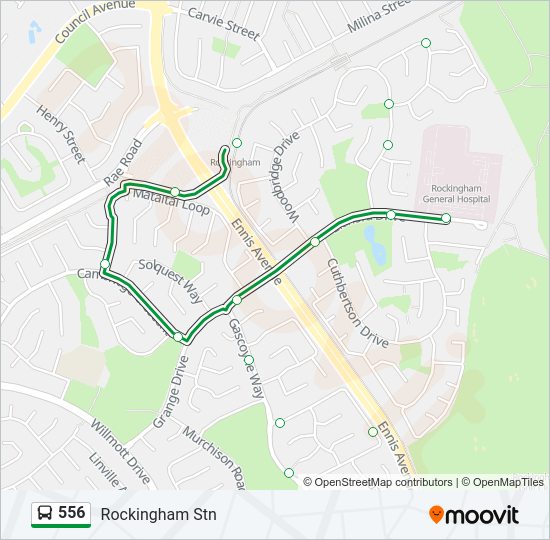 556 bus Line Map