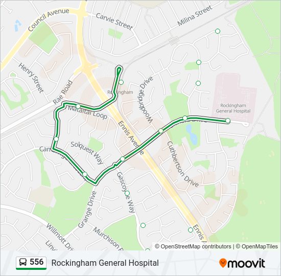 556 bus Line Map