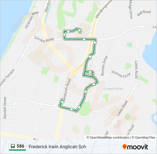 586 bus Line Map