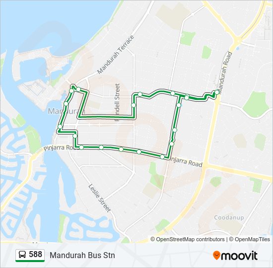 588 bus Line Map