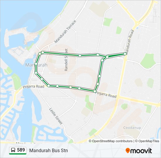 589 Route: Schedules, Stops & Maps - Mandurah Stn (updated)