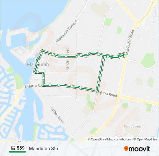 589 Route: Schedules, Stops & Maps - Mandurah Stn (Updated)