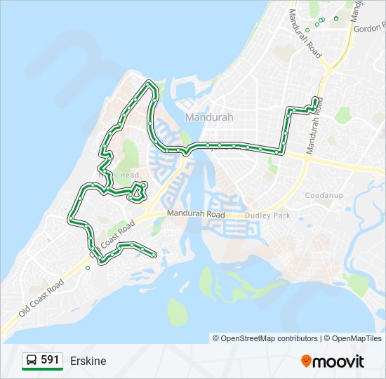 Mapa de 591 de autobús