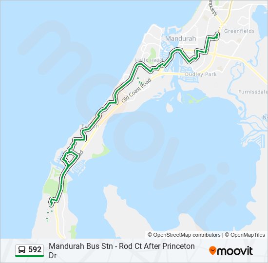 592 bus Line Map