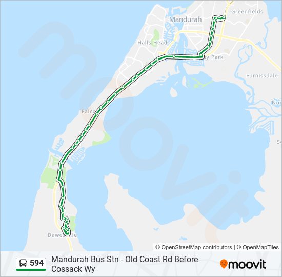 594 Route: Schedules, Stops & Maps - Mandurah Stn (Updated)