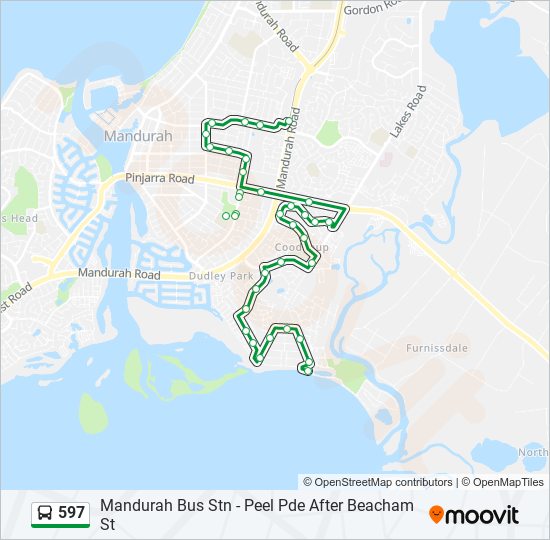 597 bus Line Map