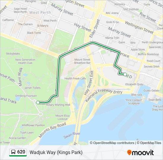 620 Bus Line Map