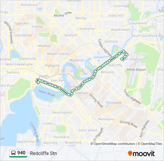 940 Route: Schedules, Stops & Maps - Redcliffe Stn (Updated)