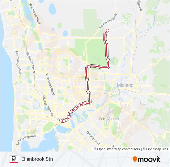 ellenbrook line Route Schedules, Stops & Maps Ellenbrook Stn (Updated)