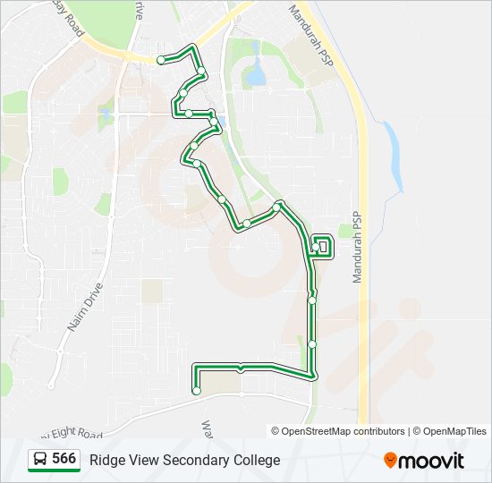 566 Route: Schedules, Stops & Maps - Ridge View Secondary College (Updated)