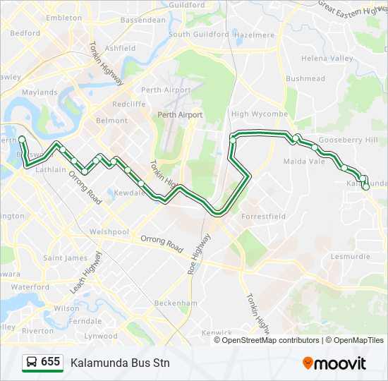 655 bus Line Map