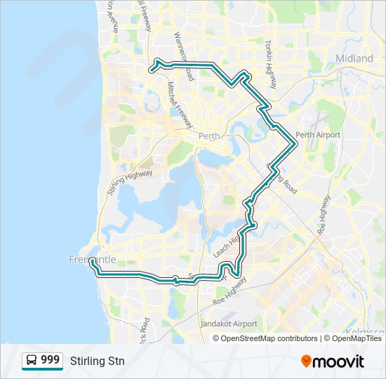 999 bus Line Map