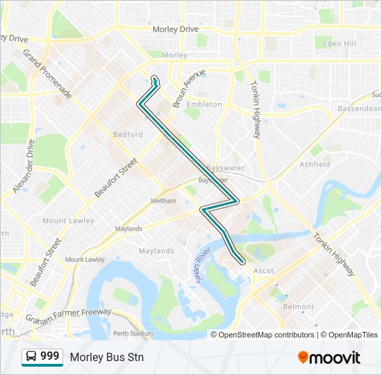 999 bus Line Map