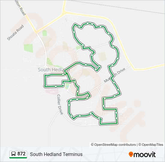 872 bus Line Map