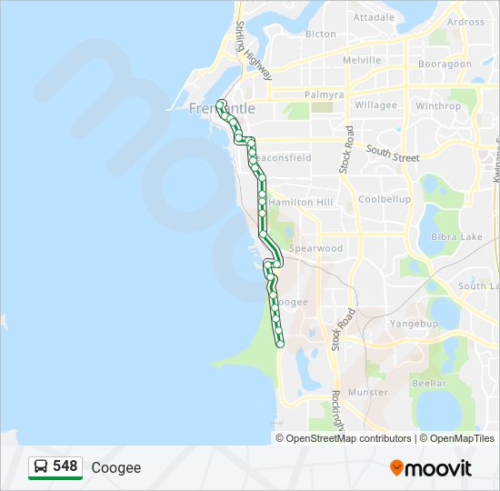 548 bus Line Map