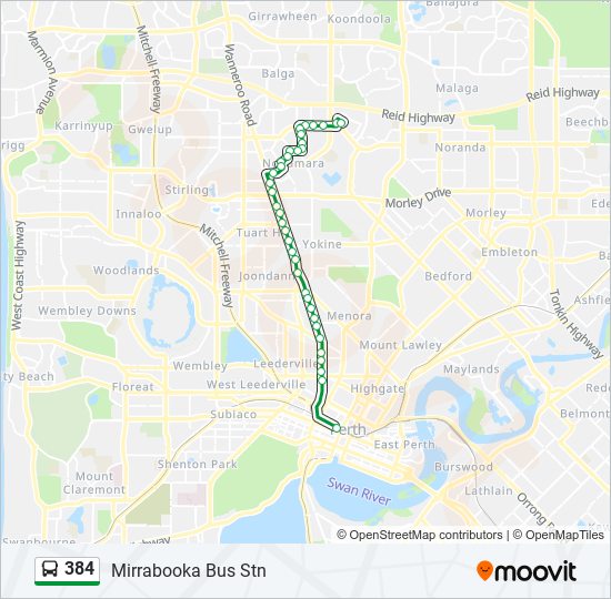 384 bus Line Map
