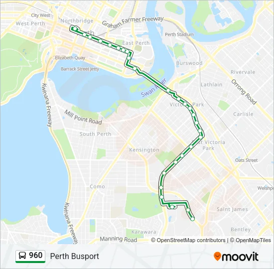 960 Bus Line Map