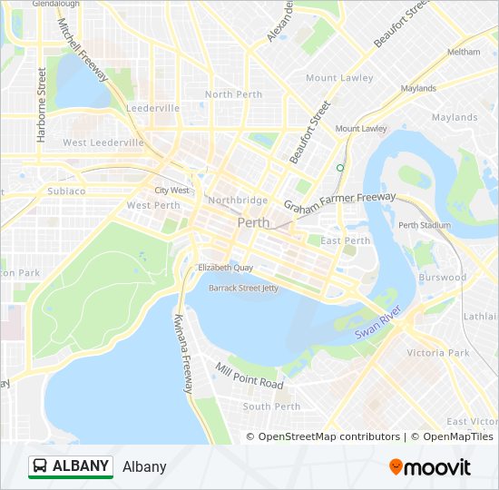 ALBANY bus Line Map