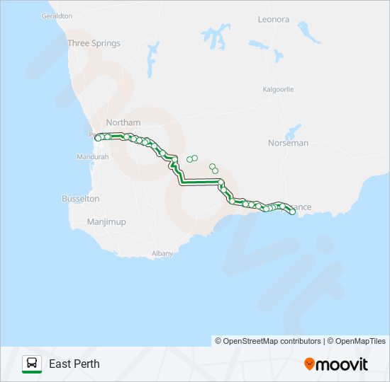 ESPERANCE bus Line Map