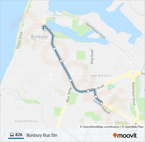 826 bus Line Map