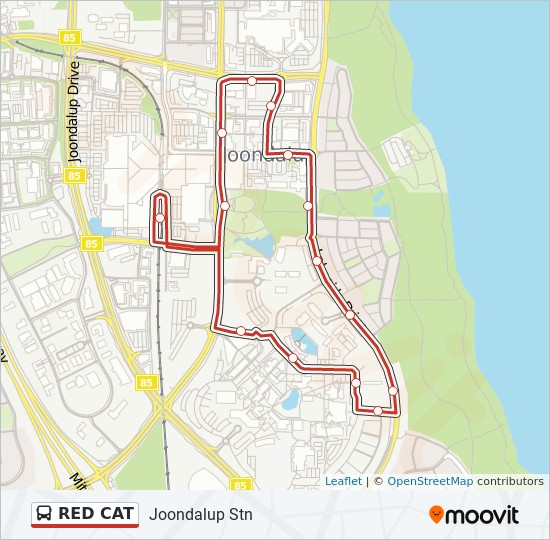 Red Cat Route Schedules Stops Maps Joondalup Stn Red Cat Route Schedules Stops Maps Joondalup Stn