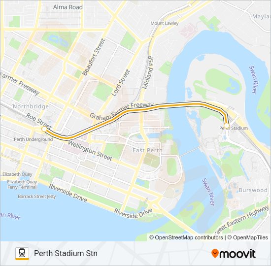 Armadale Train Line Map Armadale Line Route: Schedules, Stops & Maps - Perth Stadium Stn (Updated)