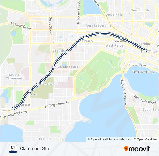 FREMANTLE LINE train Line Map