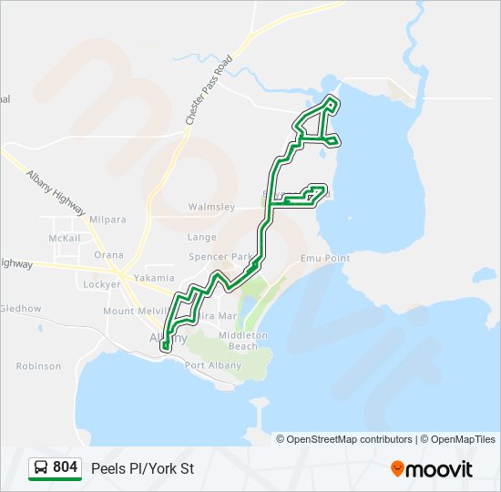 804 bus Line Map