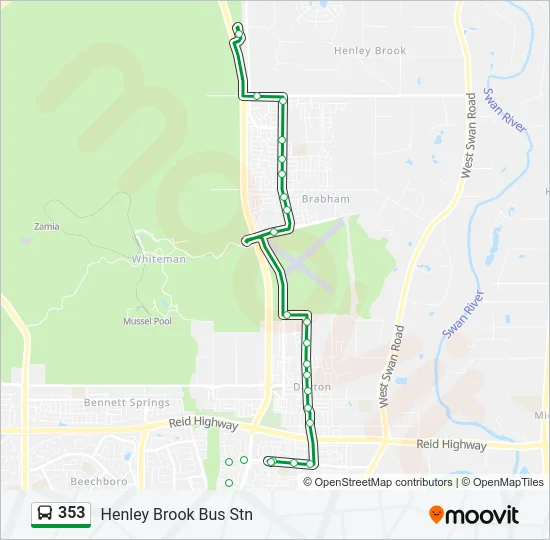 353 Bus Line Map