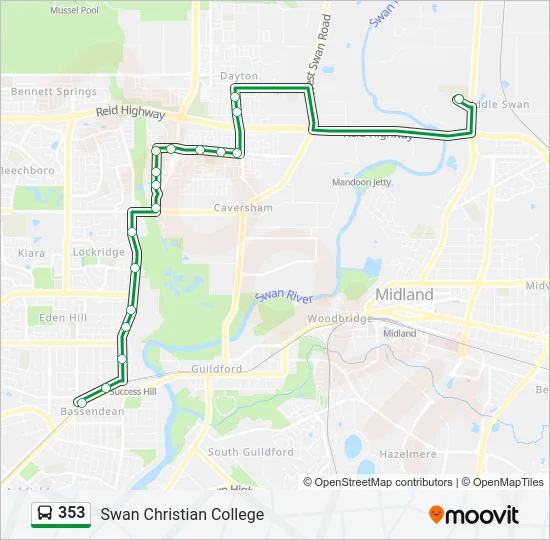 353 Bus Line Map