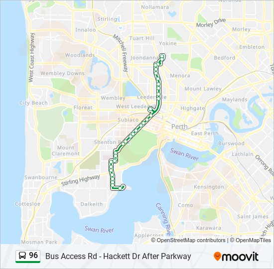 96 Route: Schedules, Stops & Maps - Yokine (Updated)