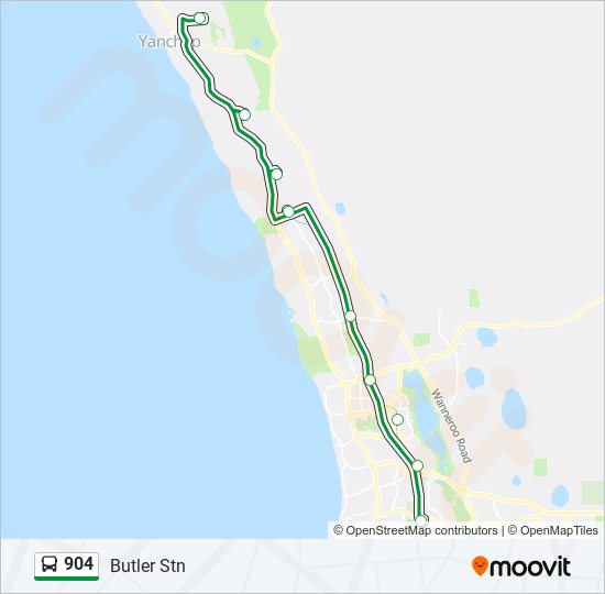 Bus 904 Route Map 904 Route: Schedules, Stops & Maps - Butler Stn (Updated)