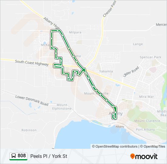 808 bus Line Map