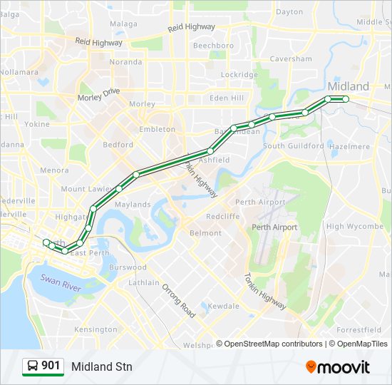 901 Route: Schedules, Stops & Maps - Midland Stn (Updated)