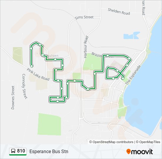 Mapa de 810 de autobús